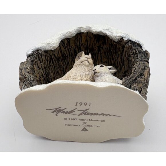 Hallmark Keepsake Snowshoe Rabbits in Winter Christmas Ornament Mark Newman 1997 - Picture 4 of 8
